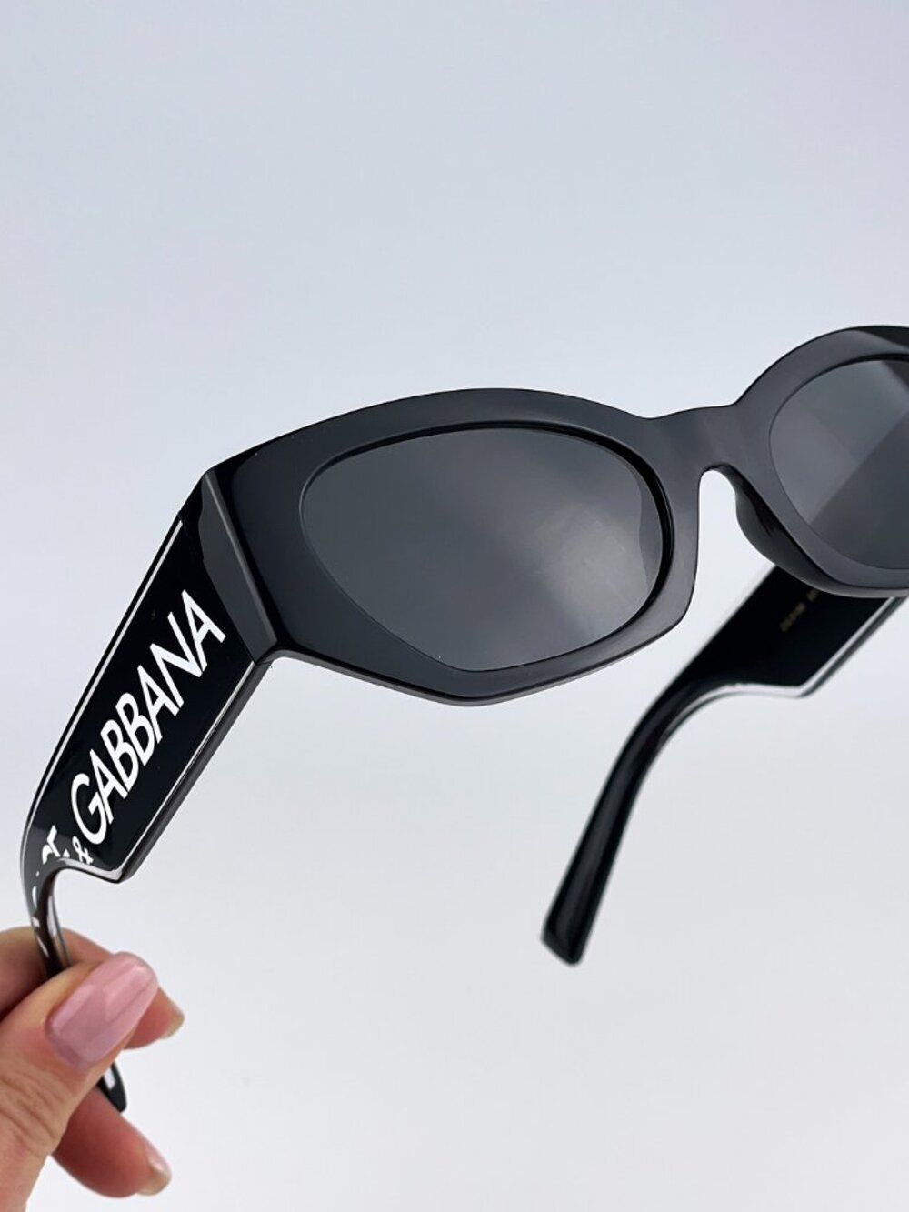 DOLCE & GABBANA DG6186 501/87 BLACK DARK GREY CAT-EYE WOMEN SUNGLASSES